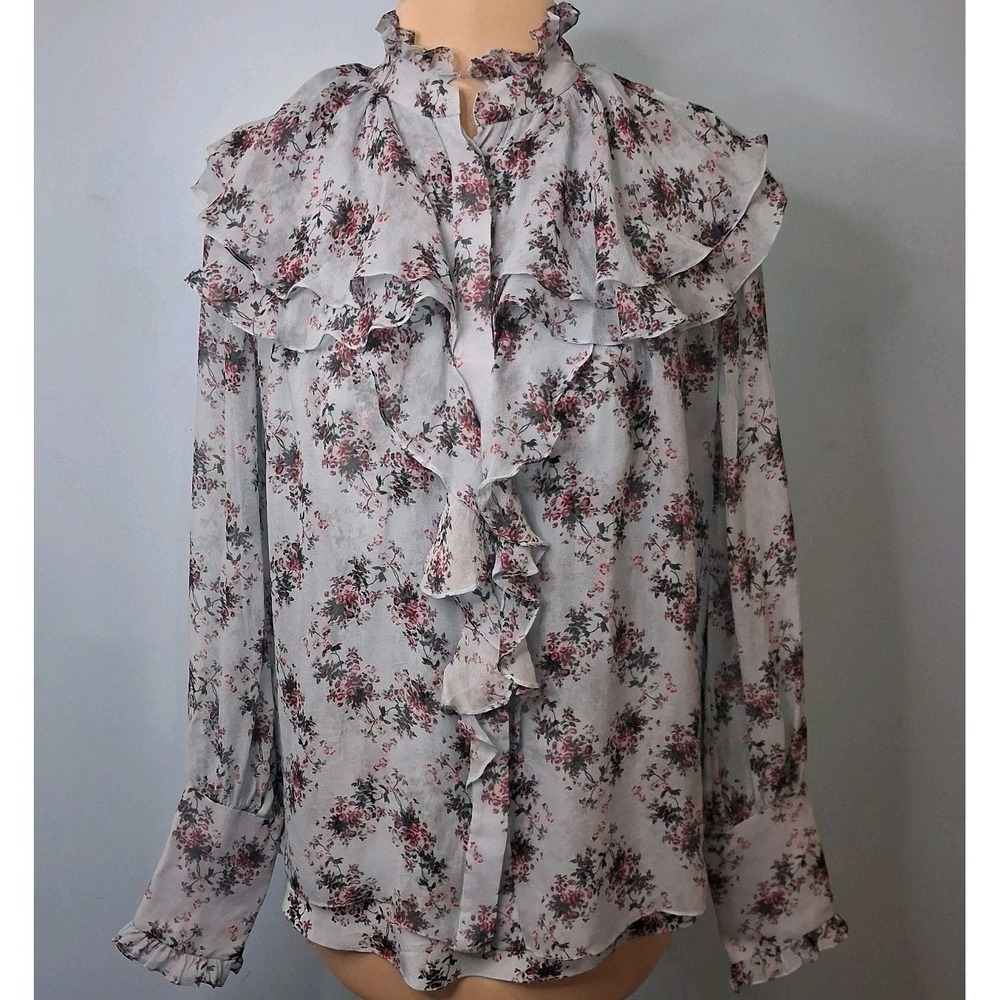 Erdem‎ Kelsy Top Womens Silk Floral Blouse Cami Set Sz 6 Romantic Ruffle Read